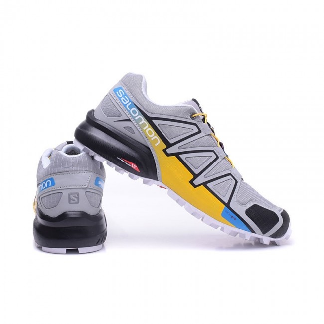 Salomon Mountain Speedcross 4 Men Shoes In Gray Yellow