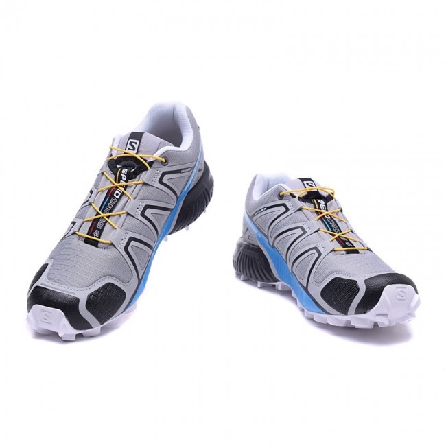 Salomon Mountain Speedcross 4 Men Shoes In Gray Yellow