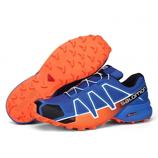 Salomon Mountain Speedcross 4 Men Shoes In Orange Blue