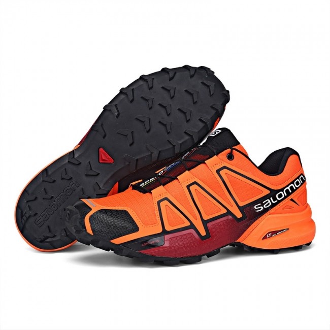 Salomon Mountain Speedcross 4 Men Shoes In Orange Red
