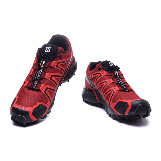 Salomon Mountain Speedcross 4 Men Shoes In Red Black