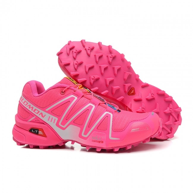 Salomon Mountain Trail Running Spikecross 3 Cs Womens Shoes In Pink