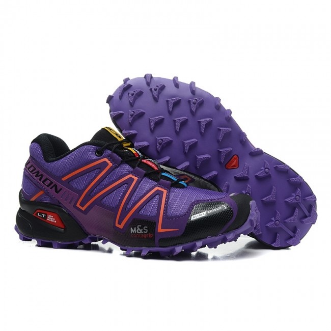 Salomon Mountain Trail Running Spikecross 3 Cs Womens Shoes In Purple