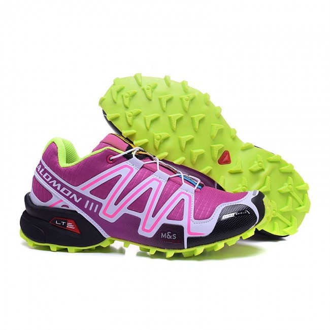 Salomon Mountain Trail Running Spikecross 3 Cs Womens Shoes In Purple Red