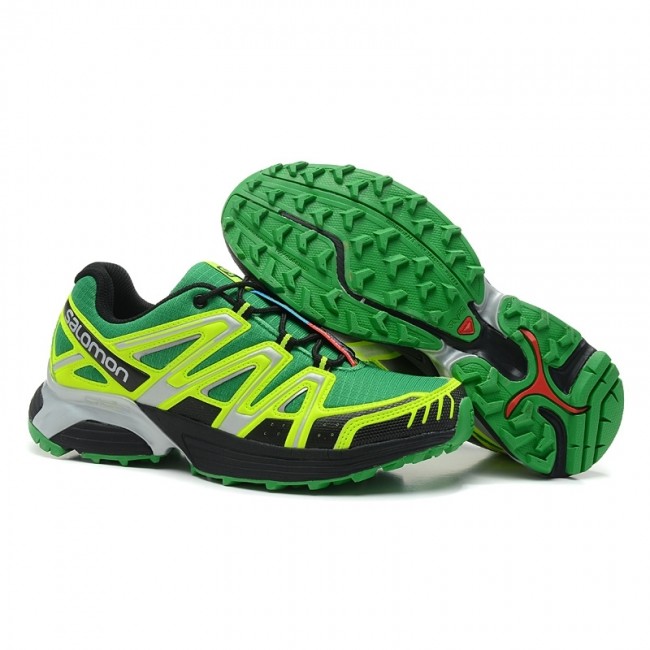 Salomon Mountain Trail Running Xt Mens Shoes In Green Hornet