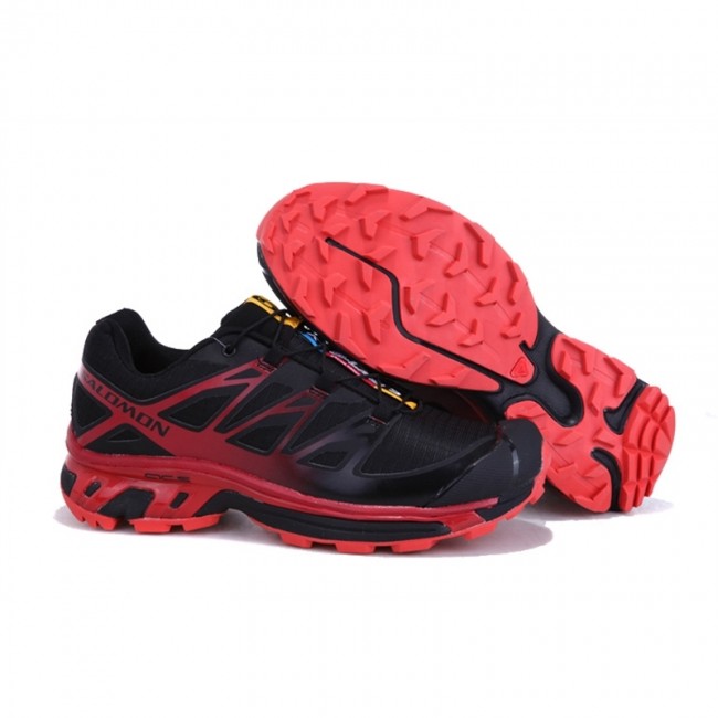 Salomon Mountain Trail Running Xt Wings 3 Mens Shoes In Black Red