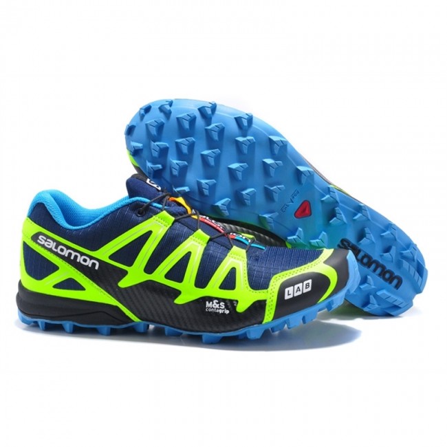 Salomon S-Lab Fellcross 2 Shoes In Blue Black Green