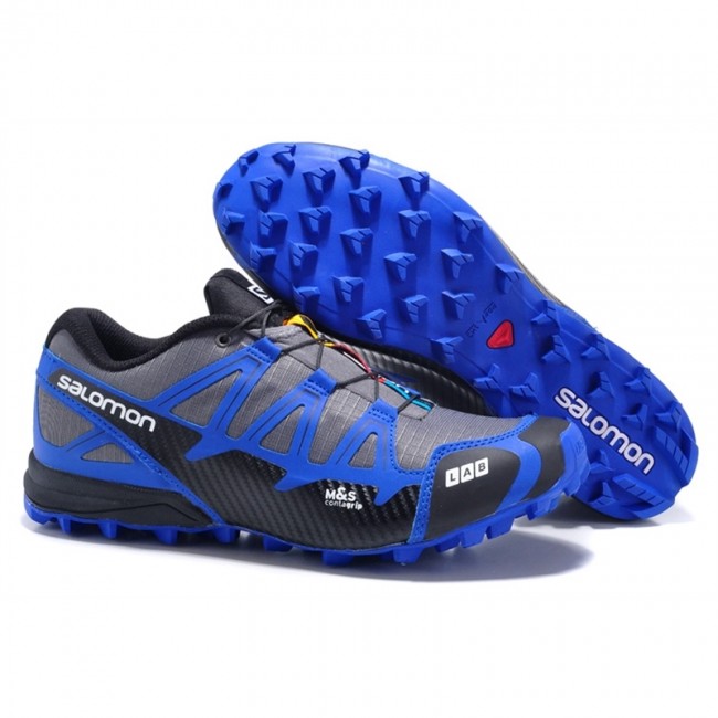 Salomon S-Lab Fellcross 2 Shoes In Gray Black Blue