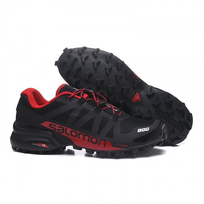 Salomon Speedcross 5 Mens Shoes In Black Red
