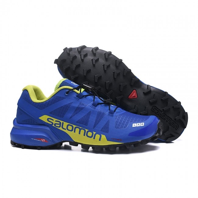 Salomon Speedcross 5 Mens Shoes In Blue Yellow